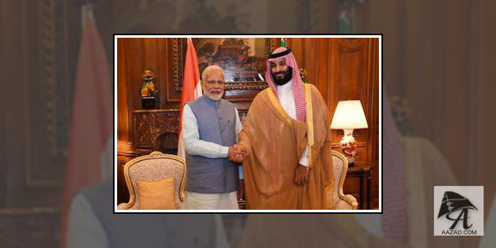 PM Modi and  Mohammed Bin Salman