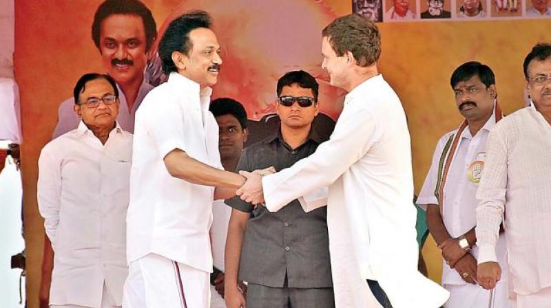 MK Stalin And Rahul Gandhi