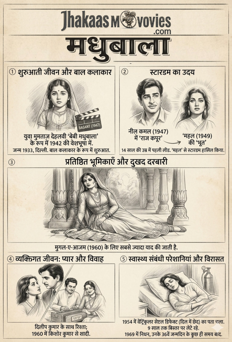 मधुबाला जीवन वृत्त पोस्टर