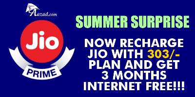 Jio Free Till June 30 For Prime Members With Rs. 303 Recharge